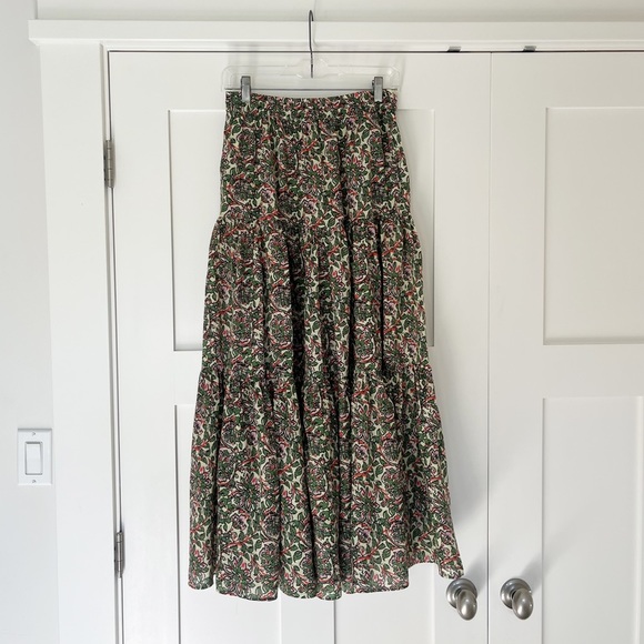 ZARA Tiered Floral Maxi Skirt - Picture 4 of 8